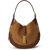 Ralph Lauren for woman. 428945972007 Small brown suede and leather Polo ID bag (OSFA), Casual