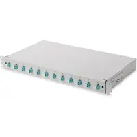 Digitus - Spleiseboks for fiberoptikk - LC Duplex MM X 12 - grå, RAL 7035 - 1U - 19