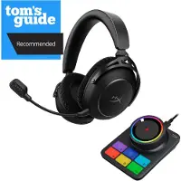 HyperX Cloud Alpha 2 - Hodesett - full størrelse - Bluetooth / 2,4 GHz radiofrekvens - trådløs, kablet - 3,5 mm jakk, USB-C - svart