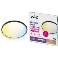 Wiz SuperSlim taklampe 2450 lm, justerbart hvitt lys, 22 W, svart
