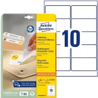 Avery Zweckform L4744rev-25 90x50.8mm White Selvklebende Etiketter 25 Enheter