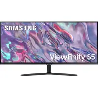 Samsung ViewFinity S5 S34C502GAU - S50GC-serien - LED-skjerm - 34" - 3440 x 1440 UWQHD @ 100 Hz - VA - 300 cd/m² - 3000:1 - HDR10 - 5 ms - 2xHDMI, ...