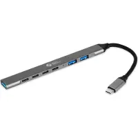 BakkerElkhuizen USB-C Hub 7-i-1 (3 x USB-A 4 x USB-C)