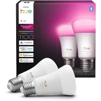 Philips Hue White and Color Ambiance 1100 - LED-lyspære - form: A60 - E27 - 8.1 W (ekvivalent 75 W) - klasse D - hvitt/farget lys - 1000 - 20000 K (en pakke 2)