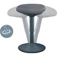 Leitz Ergo Active - Krakk - ergonomisk - triangulær - roterende - 100 % resirkulert stoff - mørk grå