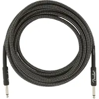 Fender Profesjonell 15 Fot Lang Rett Instrumentkabel Grå Tweed