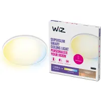 Wiz SuperSlim Smart Taklampe Hvit, 14W, Justerbar Hvit og Dimbar
