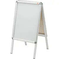 Nobo - Skiltholder - gulvstående - 594 x 420 mm - for A2 - dobbeltsidet - utendørs