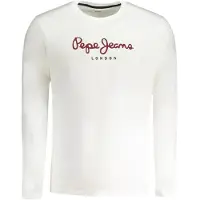 Pepe Jeans for man. PM508209 Eggo Long T-shirt N white (XL), Black, Casual, Cotton, Long sleeve