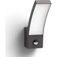 Philips Splay utendørs vegglampe 12 W 2700 K IR-sensor IP44, antrasitt
