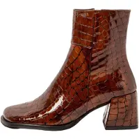 Art for woman. 1170612OL003_023 Leather Ankle Boots 1706 Verona brown (39), 5 to 8 cm, Zip, Casual