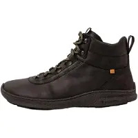El naturalista unisex. 254361101005_001 Leather ankle boots N5436 black (37), Flat, Laces, Casual