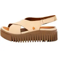 Art for woman. 1157431GA003_0MU Leather Sandals 1574 Brighton beige (39), 3 to 5 cm, Velcro, Casual