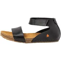 Art for woman. 103823010003_001 Leather Sandals 0382 Crete black (36), Flat, Velcro, Casual