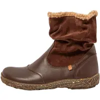 El naturalista for woman. 2N7584120005_012 Leather ankle boots N758 Soft Nappa brown (37), Flat, Zip, Casual