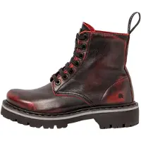 Art unisex. 1116616F4003_008 Leather Ankle Boots 1166 Marina maroon (41), Flat, Laces, Casual