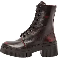 Art for woman. 1137513F4003_008 Leather Ankle Boots 1375 York maroon (38), 3 to 5 cm, Laces, Casual