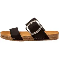 Art for woman. 101751101003_001 Leather sandals 0175 Creta black (37), Flat, Buckle, Casual
