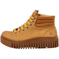 Art for woman. 1153212ZM003_024 Leather Sneakers 1532 Brighton brown (42), 3 to 5 cm, Laces, Casual