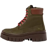 Art for woman. 119671122003_0G3 Leather Ankle Boots 1967 Amberes green (38), 1 to 3 cm, Zip, Casual