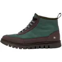 Art unisex. 1158511UM003_0G3 Green leather ankle boots (42), Flat, 1 to 3 cm, Laces, Casual