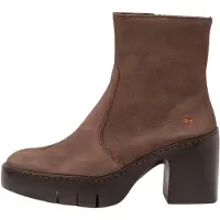 Art for woman. 116561212003_012 Leather ankle boots 1656 brown (41), 3 to 5 cm, Zip, Casual