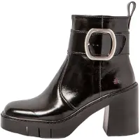 Art for woman. 119791101003_001 Leather ankle boots 1979 black (41), 8 to 10 cm, Zip, Casual