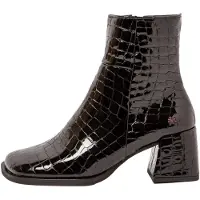 Art for woman. 117061201003_001 Leather Ankle Boots 1706 Verona black (40), 5 to 8 cm, Zip, Casual