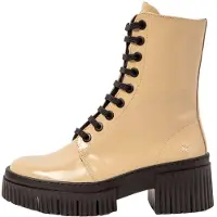 Art for woman. 1137514KH003_082 Leather Ankle Boots 1375 York beige (39), 3 to 5 cm, Zip, Casual