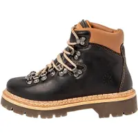 Art unisex. 109035010603_001 Leather Ankle Boots 0903 Arizona black (41), Flat, Laces, Casual