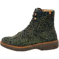 El naturalista for woman. 25572PES0005_0B0 Leather ankle boots N5572P Volcano green (38), Flat, Zip, Casual