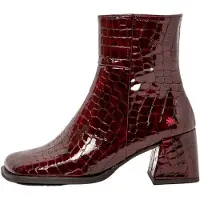 Art for woman. 117061267003_008 1706 Verona burgundy leather ankle boots burgundy (37), 5 to 8 cm, Zip, Casual