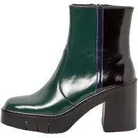 Art for woman. 1197413XY003_0MU Ankle boots 1974 Berna green (39), Leather, 8 to 10 cm, Zip, Casual, Classic