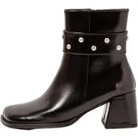 Art for woman. 11706S101003_001 Shinny leather ankle boots black (41), 5 to 8 cm, Zip, Classic