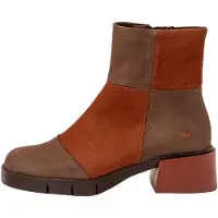 Art for woman. 1128511BK003_012 Leather Ankle Boots 1285 Warsaw brown (38), 3 to 5 cm, Zip, Casual
