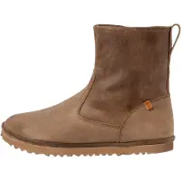El naturalista for woman. 2537511LY005_020 Arizona beige leather boots (40), Brown, Flat, Laces, Zip, Casual