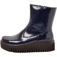Art for woman. 115311666003_0B0 Leather Ankle Boots 1531 Brighton navy (40), 3 to 5 cm, Zip, Casual