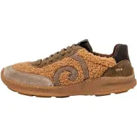 El naturalista for woman. 25435B1XF005_020 Brown leather trainers N5435B (37), Eco Leather, Beige, Flat, Laces, Casual