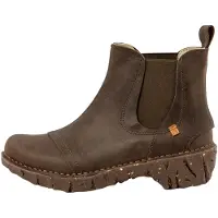 El naturalista for woman. 2N1583220005_0G3 Arizona Khaki green leather ankle boots (42), 1 to 3 cm, None, Casual