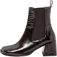 Art for woman. 117071128003_0MU Leather Ankle Boots 1707 Verona black (39), 5 to 8 cm, None, Casual