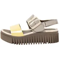 Art for woman. 1157831GH003_0MU Leather Sandals 1578 Brighton grey (37), 3 to 5 cm, Buckle, Casual, Multicolor