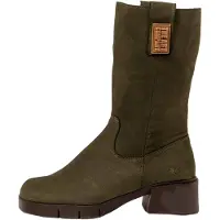 Art for woman. 112861222003_0G3 Leather Boots 1286 Warsaw greenish brown (39), 3 to 5 cm, Nubuck, Zip, Casual