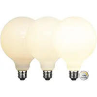Star Trading LED-globepære E27 G125 7,5W 3-trinns dimming, opal