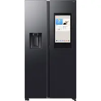 Samsung RS90F66BEFEF side-by-side-kjøleskap, frittstående, Premium svart stål