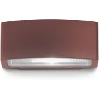 Ideal Lux utendørs vegglampe Andromeda kaffe, bredde 22 cm, aluminium