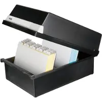 HAN KORT FIL MED ALDER KARTEI, POLYSTYREN, A5, SORT HN95513-01