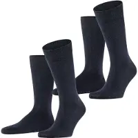 Falke 2-pack Sokker Navy Blå Mørkeblå Størrelse