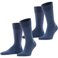 Falke Happy Socks 2-Pack Mørk Melange Mørkeblå Blå Størrelse