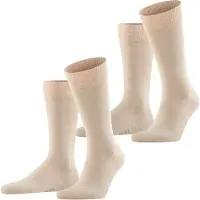 Falke Happy Socks 2 Par Melert Beige Størrelse