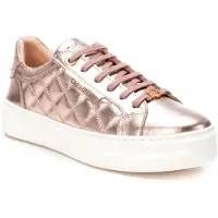 Carmela for woman. 16193404-BRONCE Leather trainers 161934 gold (35), Flat, Laces, Casual